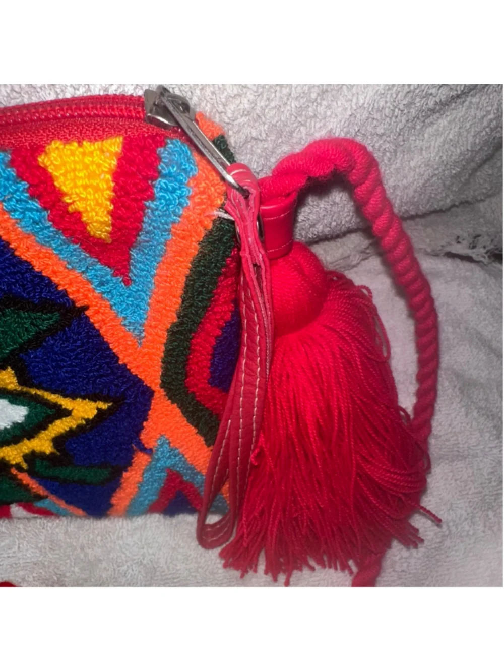 NWOT Sunburst Evil Eye Crossbody Clutch Hand Bag Crossbody Handmade in Colombia